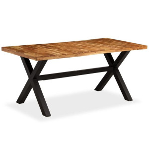 Stół do jadalni z drewna akacjowego i mango, 180x90x76 cm