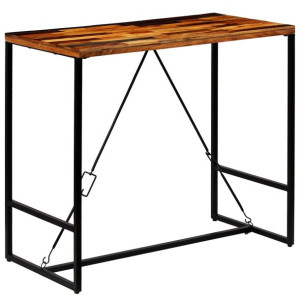 Stolik barowy z litego drewna odzyskanego, 120 x 60 x 106 cm