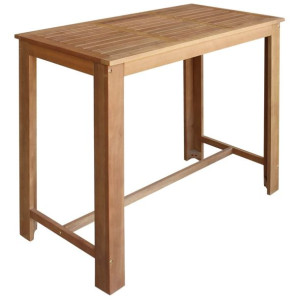 Stolik barowy z litego drewna akacjowego, 120 x 60 x 105 cm