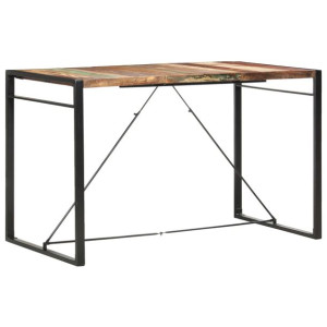 Stolik barowy, 180x90x110 cm, lite drewno z odzysku