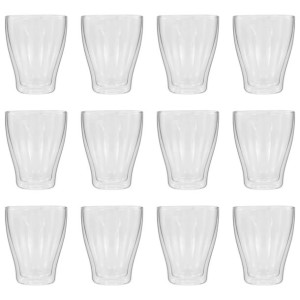 Dwuścienne filiżanki na latte macchiato, 12 szt., 370 ml