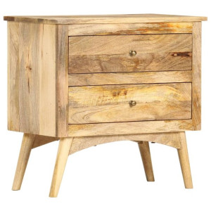 Stolik nocny, 65x35x60 cm, lite drewno mango