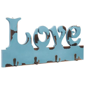 Wieszak ścienny na płaszcze LOVE, 50 x 23 cm