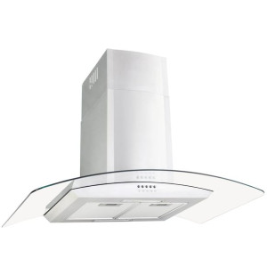 Okap kuchenny LED, ścienny, stal nierdzewna, 90 cm, 756 m³/h