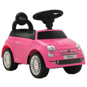 Samochód jeździk Fiat 500, różowy