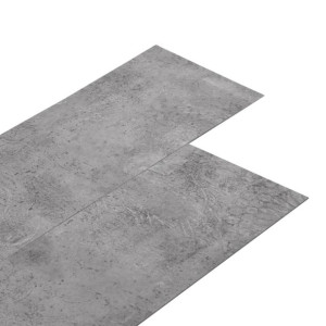 Panele podłogowe z PVC, 5,26 m², 2 mm, cementowy brąz