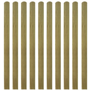 Impregnowane sztachety, 10 szt., drewno, 140 cm