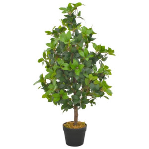 Sztuczne drzewko laurowe z doniczką, zielone, 90 cm