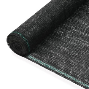 Siatka ochronna do kortu tenisowego, HDPE, 2x50 m, czarna