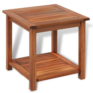 Stolik boczny z litego drewna akacjowego, 45 x 45 x 45 cm