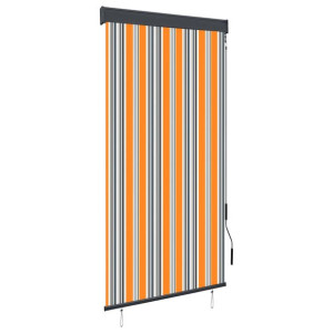 Roleta zewnętrzna, 80x250 cm, żółto-niebieska