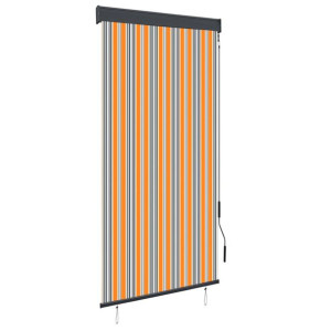 Roleta zewnętrzna, 100x250 cm, żółto-niebieska