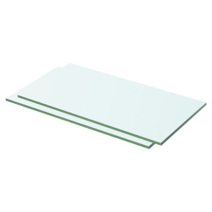 Półki, 2 szt., panel z bezbarwnego szkła, 50 x 20 cm