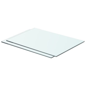 Półki, 2 szt., panel z przezroczystego szkła, 50 x 30 cm