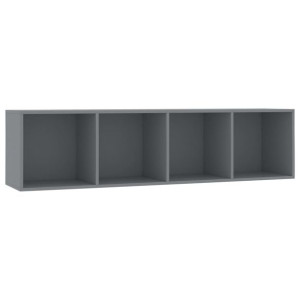 Regał na książki/szafka TV, szary, 143x30x36 cm