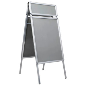 Stojak na plakaty z miejscem na nagłówek, A1, aluminiowy