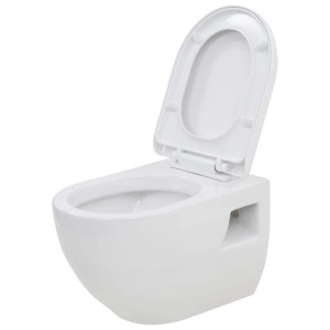 Toaleta wisząca, ceramiczna, biała