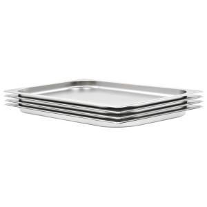 Pojemniki gastronomiczne 4 szt., GN 1/1, 20 mm, stal nierdzewna