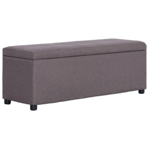Ławka ze schowkiem, 116 cm, taupe, poliester