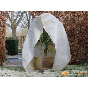 Nature Kaptur ochronny na rośliny z zamkiem, 70 g/m², beżowy, 2x2,5 m