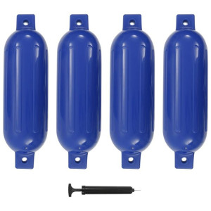 Odbijacze do łodzi, 4 szt., niebieskie, 51x14 cm, PVC