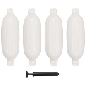 Odbijacze do łodzi, 4 szt., białe, 58,5x16,5 cm, PVC