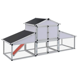 Kurnik z gniazdem i wybiegiem, aluminium