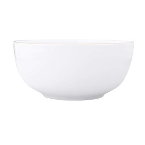 Miska salaterka porcelanowa MariaPaula Złota Linia Karolina okrągła biała 1