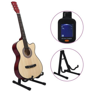 12-cz. zestaw z gitarą akustyczną z wycięciem, 6 strun, 38"