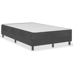 Łóżko kontynentalne, szare, tapicerowane, 120x200 cm