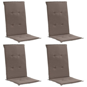 Poduszki na krzesła ogrodowe, 4 szt., taupe, 120x50x3 cm
