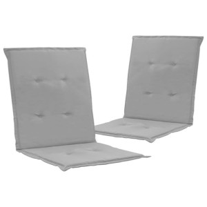 Poduszki na krzesła ogrodowe, 2 szt., szare, 100x50x3 cm