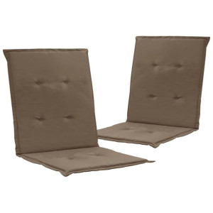 Poduszki na krzesła ogrodowe, 2 szt., taupe, 100x50x3 cm