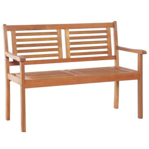 Dwuosobowa ławka ogrodowa, 120 cm, lite drewno eukaliptusowe