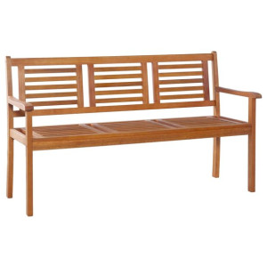 Trzyosobowa ławka ogrodowa, 150 cm, lite drewno eukaliptusowe