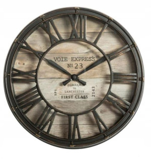 ZEGAR ŚCIENNY do SALONU vintage 3D 21cm RETRO BOHO