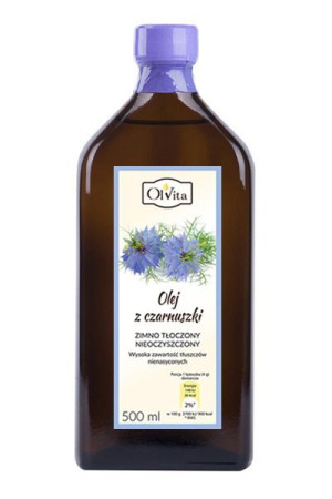 Olej z czarnuszki 500ml - TŁOCZONY NA ZIMNO