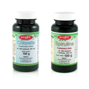 CHLORELLA+SPIRULINA (1+1 tabletki ZESTAW)