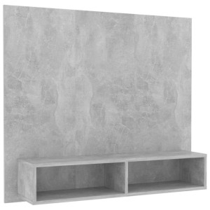 Szafka ścienna pod TV, szarość betonu, 102x23,5x90 cm, płyta