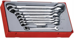 Zestaw kluczy z grzechotką TENGTOOLS TT6508R 8 szt