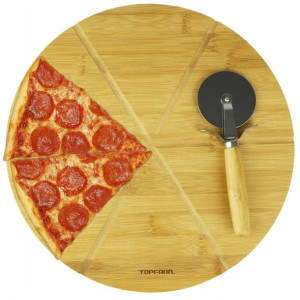 Deska Bambusowa 32 Cm Do Pizzy Serów + Gratis