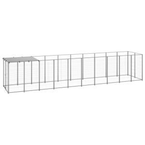 Lumarko Kojec dla psa, srebrny, 6,05 m², stalowy