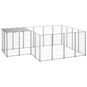 Lumarko Kojec dla psa, srebrny, 6,05 m², stalowy