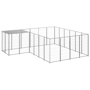 Lumarko Kojec dla psa, srebrny, 8,47 m², stalowy