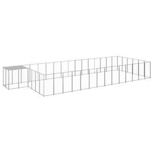 Lumarko Kojec dla psa, srebrny, 26,62 m², stalowy