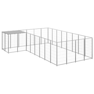Lumarko Kojec dla psa, srebrny, 10,89 m², stalowy