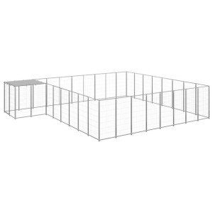 Lumarko Kojec dla psa, srebrny, 20,57 m², stalowy