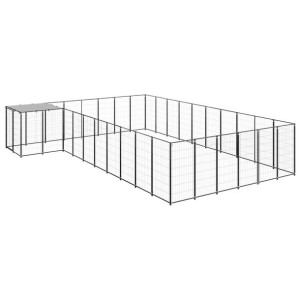 Lumarko Kojec dla psa, czarny, 19,36 m², stalowy
