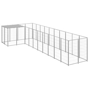 Lumarko Kojec dla psa, srebrny, 7,26 m², stalowy