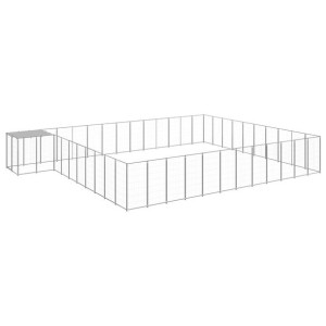 Lumarko Kojec dla psa, srebrny, 37,51 m², stalowy